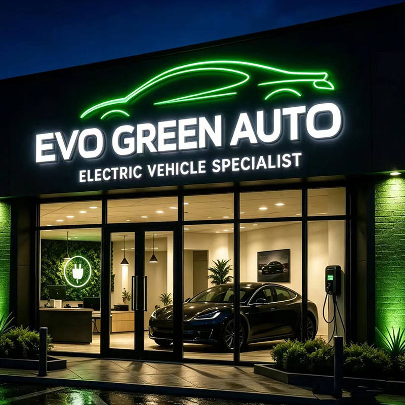 Auto Repair Shop Logo Design - Insegna Luminosa a LED Personalizzata per